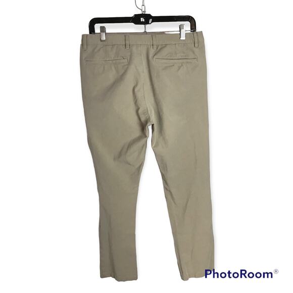 Theory Men's 33  Fits 31x27 Zaine Double Stretch Slim Fit Khaki Chino Pants - Picture 2 of 11